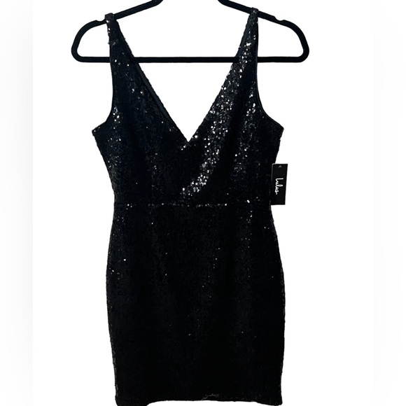 Lulus Dresses & Skirts - Lulus Black Sequin Bodycon Dress Size Small LBD Mini
